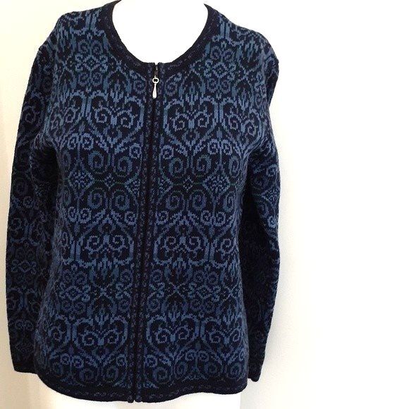 Talbots Sweaters - talbots cardigan sweater 100% cotton xs s 2 women's p petite blue black classic